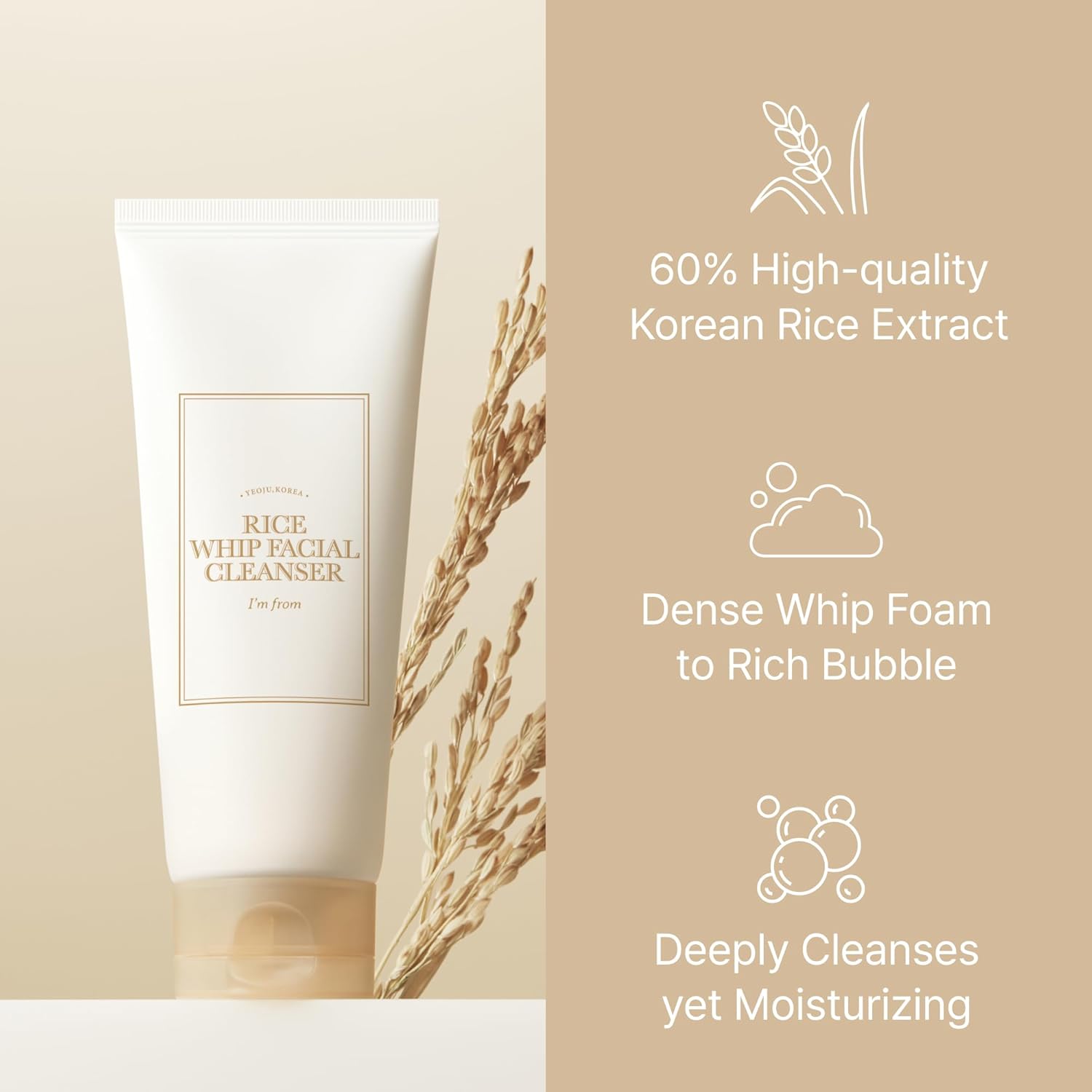 I'M FROM Rice Whip Facial Cleanser