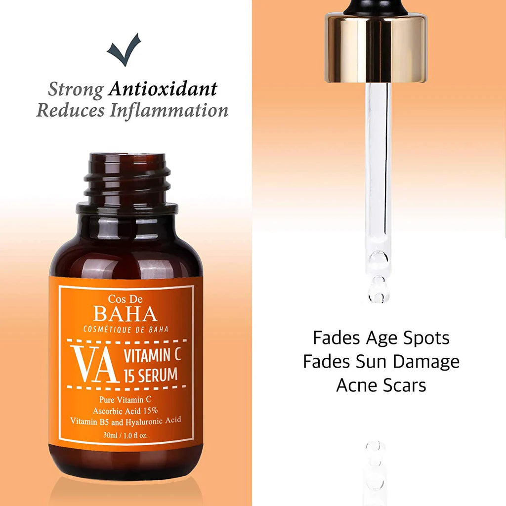 Cos De BAHA Vitamin C Facial Serum with L-Ascorbic Acid 15% + Vitamin B5