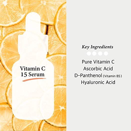 Cos De BAHA Vitamin C Facial Serum with L-Ascorbic Acid 15% + Vitamin B5