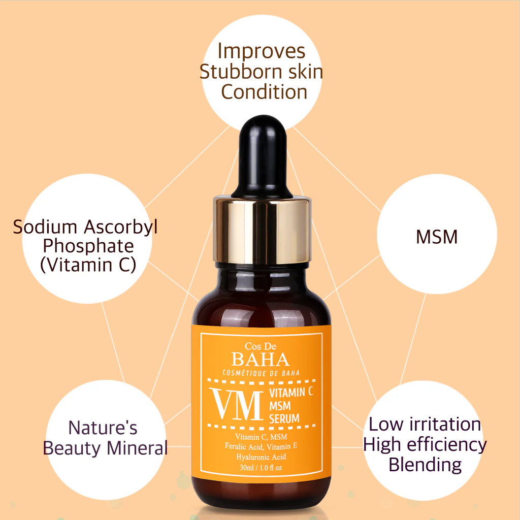 Cos De BAHA Vitamin C Facial Serum with MSM (30ml)